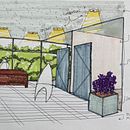 Mi Proyecto del curso: Introducción al dibujo arquitectónico a mano alzada . Arhitectură & Ilustrație arhitecturală de Camila Delfín Vitorica - 06.20.2021