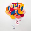 Fiestas del Pilar 2021. Un progetto di Design, Illustrazione tradizionale, Design di poster  e Comunicazione di 12caracteres - 10.06.2021