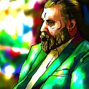 Retrato de un viejo amigo . Un proyecto de Ilustración tradicional y Diseño de Juan Esteban Arango Sánchez - 09.12.2020