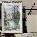 Mi Proyecto del curso: Paisajes urbanos en acuarela. Un proyecto de Bellas Artes, Pintura a la acuarela e Ilustración arquitectónica de Sylvana Lobato - 22.06.2021