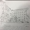 Mi Proyecto del curso: Arco de entrada a la plaza mayor de Salamanca. Design, Traditional illustration, Sketching, Architectural Illustration, and Sketchbook project by JOSE Rodriguez Carcaño - 06.23.2021