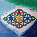 Hexapetala Zellige. Un proyecto de Pintura, Pintura al óleo y Bellas Artes de Elena García - 16.06.2021
