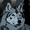 Lone Wolf in the Woods Vector Illustration. Traditional illustration project by liv_2 - 12.15.2020
