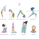 Ásanas. Een project van Traditionele illustratie van Gisele Franke - 28.06.2021