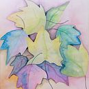 Proyecto de paletas personales, hojas de otoño. Un projet de Illustration traditionnelle, Beaux Arts, Peinture, Aquarelle , et Théorie des couleurs de Macarena Piña - 29.06.2021