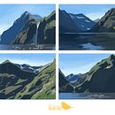 New Zealand I Thumbnail. Un progetto di Illustrazione tradizionale di Julia Fernández - 01.07.2021