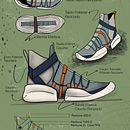 Zapatillas de Baloncesto ECO-2. Design, Product Design, and Shoe Design project by Sarah Galisteo Alvarez - 07.02.2021