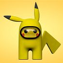 Among Us - Pikachu. Design, 3D, Character Design, Multimedia, Product Design, Sculpture, Creativit, 3D Modeling, 3D Character Design, 3D Design, Art To, and s project by Federman Lowis - 07.03.2021