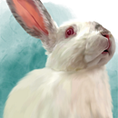 Digital Rabbit Portrait. Projekt z dziedziny Ilustracja c, frowa, Malarstwo c i frowe użytkownika Kimberley D - 04.07.2021
