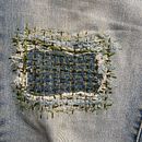 Conserto de uma calça rasgada . Design de Patricia De Menezes Oliveira - 07.05.2021