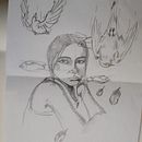 Ideias/Esboços. Un projet de Dessin au cra, on, Créativité, Esquisse , Dessin, Art conceptuel, Carnet de croquis , et Dessin de portrait de Ana Belchior - 05.07.2021