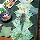 Folded Mermaid Ein Projekt aus dem Bereich Buchbinderei, Traditionelle Illustration und Aquarellmalerei von ruth_groschke - 06.07.2021