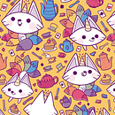 Cute Patterns. Un proyecto de Ilustración tradicional y Diseño de Sara Gaiaudi - 07.07.2021