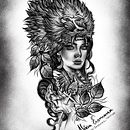 Meu projeto do curso: Desenho e ilustração digital de tatuagens com o Procreate. Un proyecto de Ilustración tradicional, Diseño gráfico, Ilustración digital, Diseño de tatuajes y Dibujo digital de Aléxia Eismann - 07.07.2021