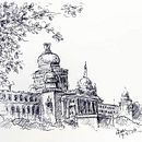 Temples & Monuments - Sketches. Een project van  Beeldende kunst,  Schetsen y Tekening met potlood van Alok Kumar - 08.07.2021
