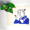 Meu projeto do curso: Criação de retratos bordados (Anne). Bordado e Ilustração tradicional projeto de Juliana Coutinho - 09.07.2021