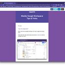 Weekly Google Workspace Tips & Tricks. Education, and Marketing project by Chanel Greco - 07.09.2021