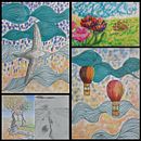 Flotando en el aire. Een project van Traditionele illustratie van Pilar Piñán Ibarra - 10.07.2021