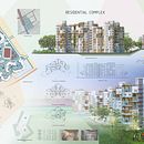 The project of a microdistrict with the development of a residential complex. Un projet de Architecture de Zilola Nazarova - 14.07.2021