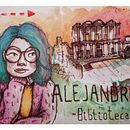 BIBLIOTECA DE ALEJANDRÍA - ACUARELA. Traditional illustration, Sketching, Creativit, Drawing, Watercolor Painting, and Sketchbook project by Andrea Pérez Castillo - 07.15.2021