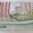 Meu projeto do curso: Urban Sketching: expresse o seu mundo com uma nova perspectiva. Traditional illustration, Sketching, Drawing, Watercolor Painting, Architectural Illustration, and Sketchbook project by berthatb - 07.15.2021