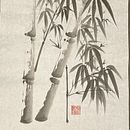 The Four Gentlemen : My project in Introduction to Sumi-e Painting course . Ilustrație tradițională, Desen & Ilustrație cu cerneală de Sherin Wong - 07.15.2021