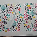 Tiny floral pattern. Un proyecto de Ilustración tradicional, Pattern Design, Pintura a la acuarela e Ilustración botánica de fanny_albrand - 18.07.2021