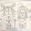A veces mi mente vuele. Traditional illustration project by Ana de la Palma - 07.19.2021