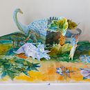 Dinosaurs pop-up Ein Projekt aus dem Bereich Traditionelle Illustration, H und werk von Anastasia Sidelnikova - 21.07.2021