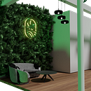 Stand JuicyFields_ Cannabis EXPO, México . Un progetto di 3D, Design, Direzione artistica, Graphic design, Interior design e Lighting design di Micaela Serra - 24.06.2021