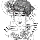 Mi Proyecto del curso: Diseño e ilustración digital de tatuajes.. Ilustração tradicional, Design gráfico, Ilustração digital, Desenho de tatuagens, e Desenho digital projeto de Lizeth Morales - 22.07.2021