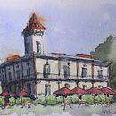My project in Architectural Sketching with Watercolor and Ink course. Un proyecto de Bocetado, Dibujo, Pintura a la acuarela, Ilustración arquitectónica, Sketchbook e Ilustración con tinta de Andy SH - 21.07.2021