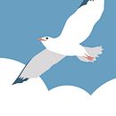 Seagull vector illustration . Ilustração tradicional, Ilustração vetorial e Ilustração digital projeto de Kristina Gerlits - 22.07.2021
