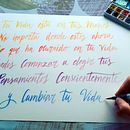 Mi Proyecto del curso: Caligrafía itálica con brush pen . Caligrafie de Verónica Mesa - 07.24.2021