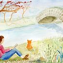 Mi Proyecto del curso: Ilustración en acuarela con influencia japonesa. Projekt z dziedziny Trad, c, jna ilustracja,  R, sunek i Malowanie akwarelą użytkownika Laura Pineda - 18.06.2021