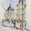 Mein Kursprojekt: Architektonische Zeichnung mit Aquarell und Tinte. Un progetto di Bozzetti, Disegno, Pittura ad acquerello, Illustrazione architettonica, Sketchbook e Illustrazione con inchiostro di Stefanie Frank - 26.07.2021
