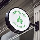 Creation of an Original Logo from Scratch - Green Tôm Asian Fusion Café Branding. Design, Br, ing e Identidade, Design gráfico, e Design de logotipo projeto de Rebecca Gardner - 23.07.2021