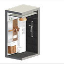 Design de Banheiro Pequeno. Interior Design, Interior Architecture, Furniture Design, Making, and Traditional illustration project by Carina Carvalho - 07.27.2021