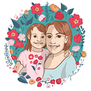 Mon projet du cours : Portrait illustré avec des éléments botaniques . Ilustrasi tradisional, Ilustrasi Digital, Ilustrasi Botani, Dan Gambar Digital proyek oleh Julie FOUGERET - 07.28.2021