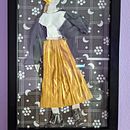 Golden skirt that glimmers like the moon. Een project van Traditionele illustratie, Collage y  Artistieke tekening van Leah Arenas - 28.07.2021