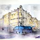 My project in Architectural Sketching with Watercolor and Ink course. Sketching, Drawing, Watercolor Painting, Architectural Illustration, Sketchbook & Ink Illustration project by Marco Santarelli - 07.29.2021