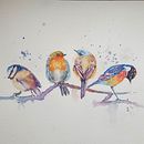 My project in Artistic Watercolor Techniques for Illustrating Birds course. Un proyecto de Ilustración tradicional, Pintura a la acuarela, Dibujo realista e Ilustración naturalista				 de Ivy Dandilion - 01.08.2021