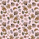Botanical Pattern in Terracotta, Green, and Pink Ein Projekt aus dem Bereich Design, Malerei und Musterdesign von Amy - 01.08.2021