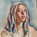My project in Artistic Portrait with Watercolors course. Projekt z dziedziny  Sztuki piękne,  Malarstwo, Malowanie akwarelą i Portret użytkownika Sarah Force - 02.08.2021