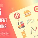 Amusement Park 16 Flat Colorful Vector Icons.. Un progetto di Graphic design, Illustrazione tradizionale, Illustrazione vettoriale e Design di Yousuf Mohammed - 16.11.2020