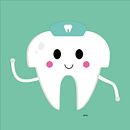 Dr. Diente Dentista. Een project van Traditionele illustratie,  Ontwerp, Grafisch ontwerp, Vectorillustratie y Digitale illustratie van Julia Velásquez - 02.08.2021