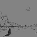 Luz nocturna. Traditional illustration, and Graphic Design project by david.holcarri - 06.10.2021