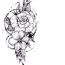 Floral, esboço para tatuagem . Projekt z dziedziny Trad, c, jna ilustracja,  Manager art, st, czn, Kreat i wność użytkownika Alê Resende - 04.08.2021
