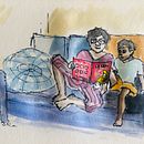My project in Urban Sketching: Express Your World in a New Perspective course Ein Projekt aus dem Bereich Traditionelle Illustration, Skizzenentwurf, Zeichnung, Aquarellmalerei, Architektonische Illustration und Sketchbook von Lymy Le - 04.08.2021