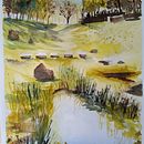 Il mio progetto del corso: Paesaggi naturali ad acquerello. Fine Arts, Painting, and Watercolor Painting project by langolodimarina - 08.04.2021